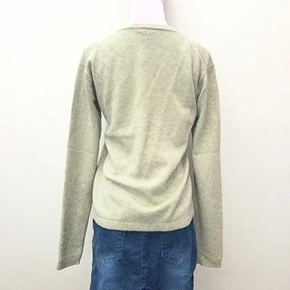Vintage J.Crew Long Sleeve Sage Green Cashmere Crew Neck Sweater Mens Size S